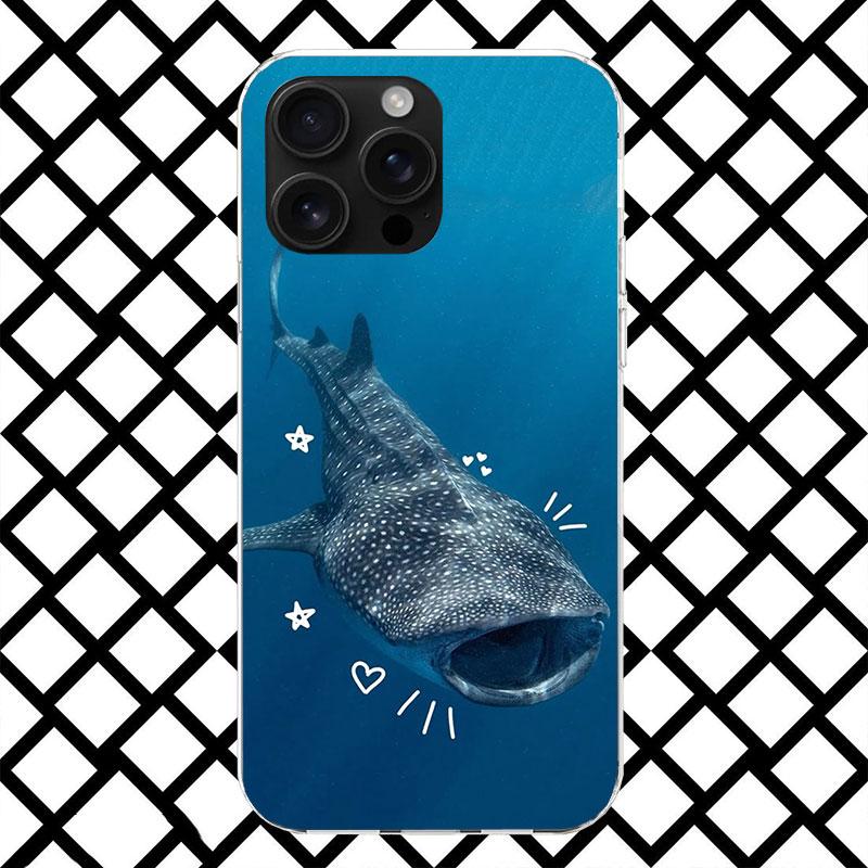

Ocean Whale Shark Phone Case for iPhone 17 Air 16 16E 15 14 Plus 13 Mini 12 11 Pro Max 7 8 + SE 2020 Soft Cover Fundas 17 Air 16 iPhone 14 Pro Max