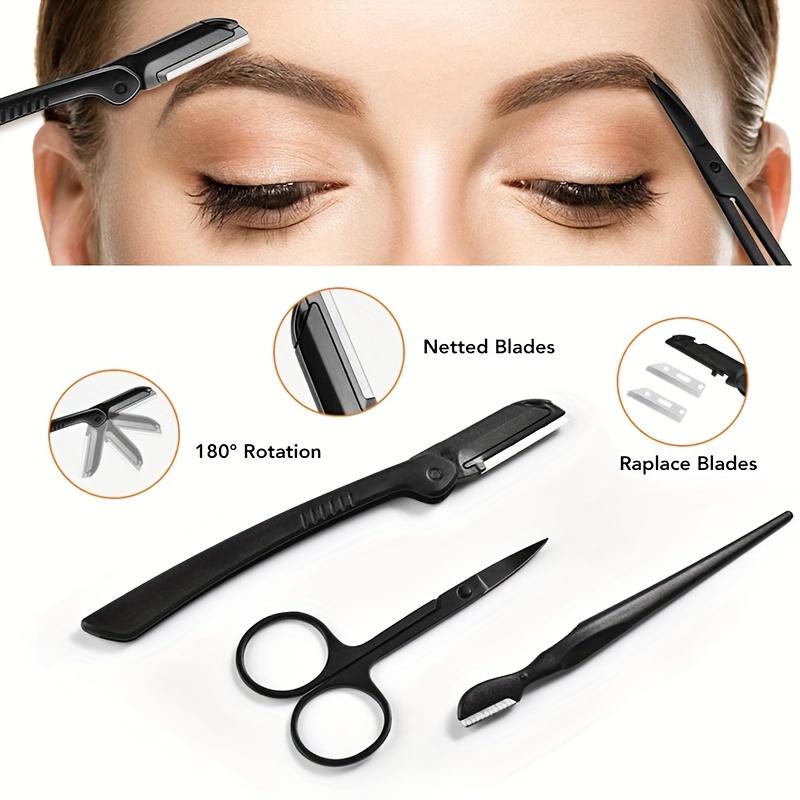 3/4/5/11/12pcs Eyebrow Trimmer Set Scissors Tweezers Eyebrow Razor Scraping Eyebrow Comb Razor Eyebrow Clip Makeup Tools