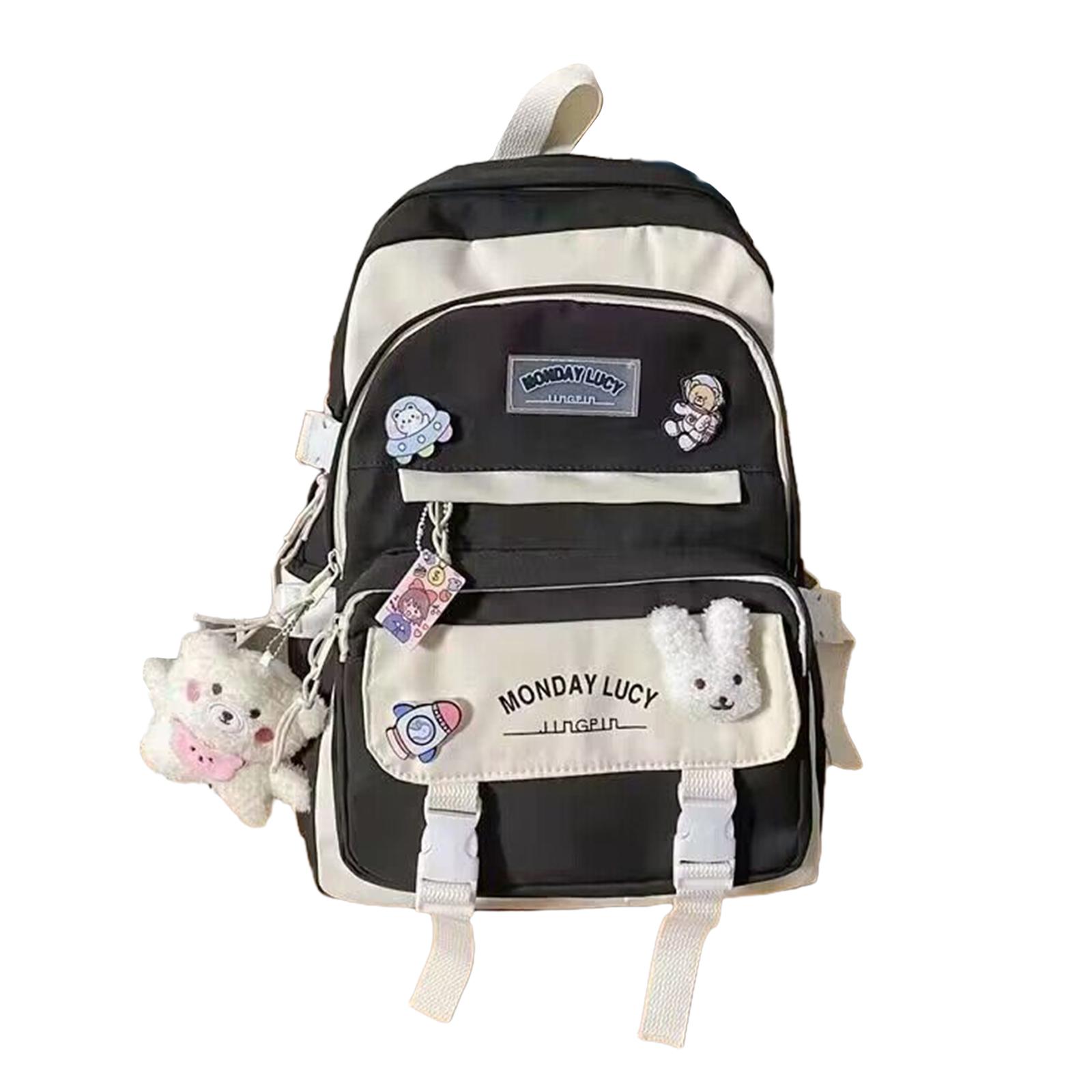 

Стильный нейлоновый рюкзак, школьные рюкзаки, рюкзаки для ноутбуков, школьная сумка для девочек средней школы и учеников начальной школы чёрный