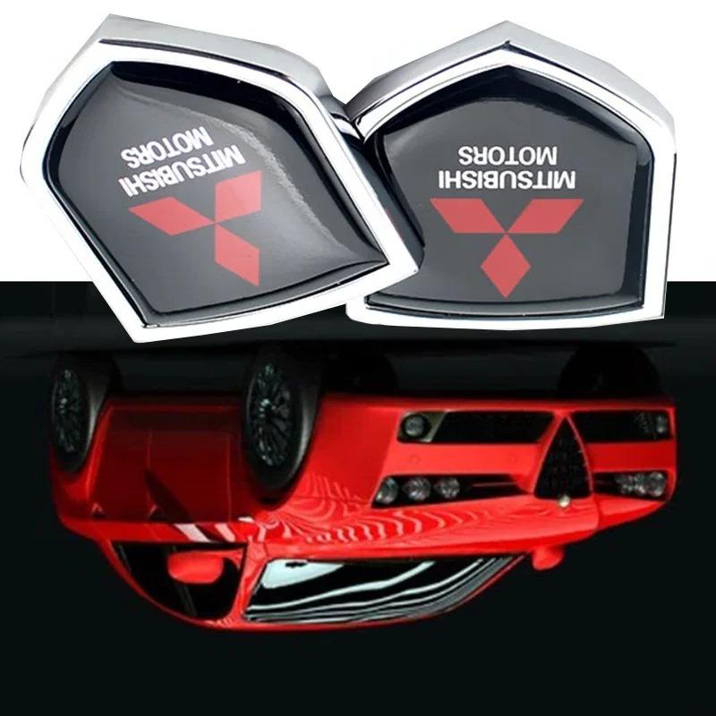 Car Body Side Stickers Shield Decal for Mitsubishi Fender Badge Ralliart Galant Mirage Montero L200 EVO Xpander Cordia Pajero