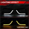 1 Pair For Nissan Navara NP300 2015 2016 2017 2018  Daytime Running Light Yellow Turn Signal Lamp Chrome/Black Cover LED DRL