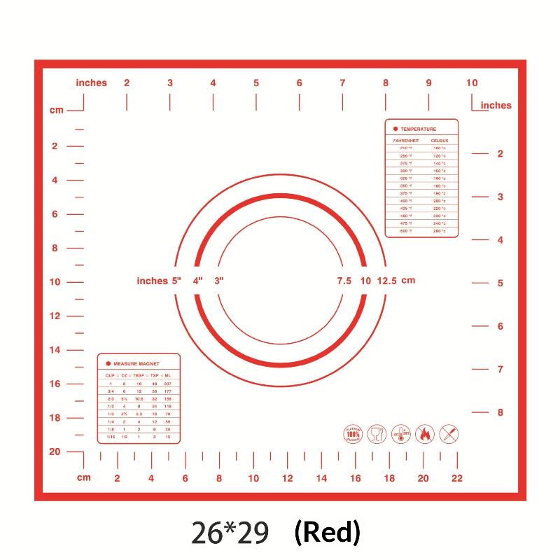 

Silicone Baking Mat Pastry Rolling Kneading Pad Kitchen Crepes Pizza Dough Non-Stick Pan Pastry Mat S