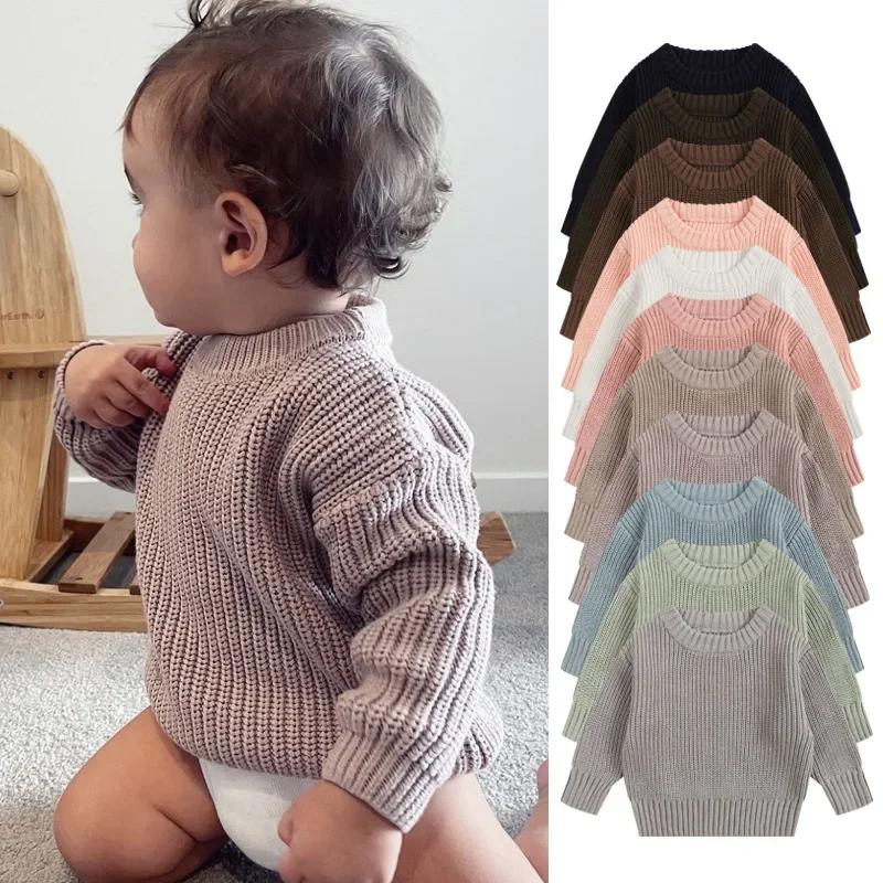 0-7T Bambino Bambina Neonato Maglione Neonato Pullover Lavorato a Maglia Top Casual Base Abbigliamento in Maglia