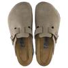 Birkenstock Boston Soft Foot Bed Taupe Unisex Sneakers White 560773