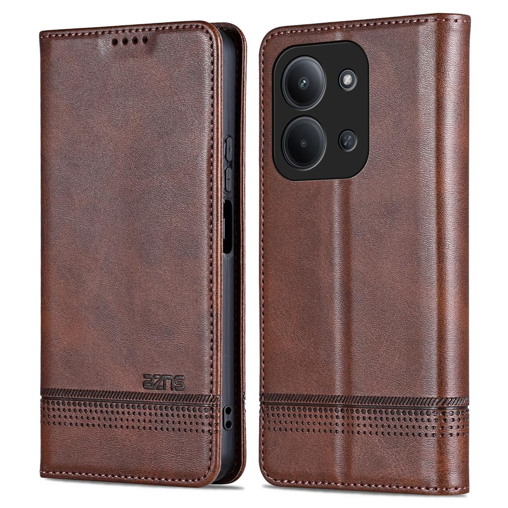 AZNS Für Xiaomi Redmi 15C 4G (EU) (173 mm) Hülle Rindsleder Textur PU Leder Brieftasche Handyhülle