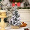 New 20/30cm Flocked Christmas Small Tree Plastic Party Artificial Xmas Pine Tree Lifelike Children Gifts Christmas Ornaments