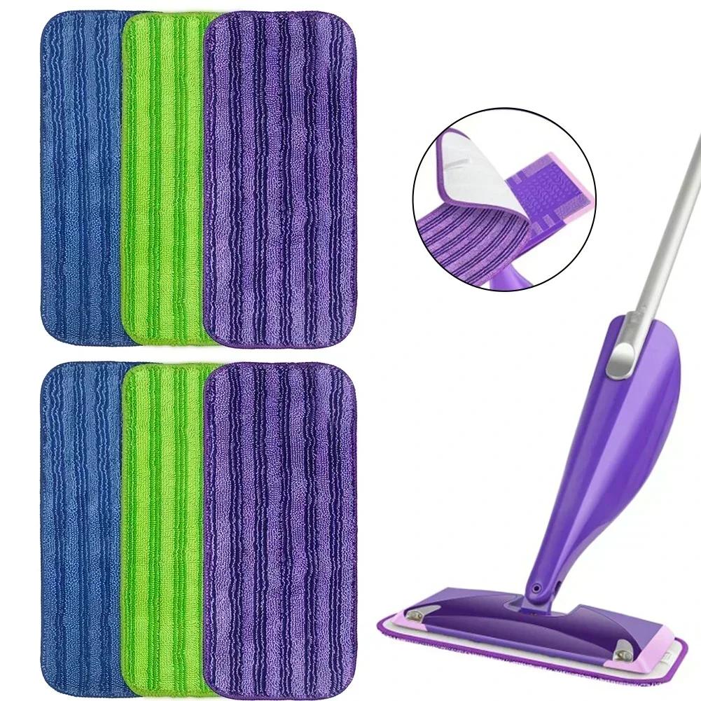 3/6pcs Reusable Mop Pads Set For Mop, Wet Jet Mop Pads Refills Microfiber For Household Cleaning