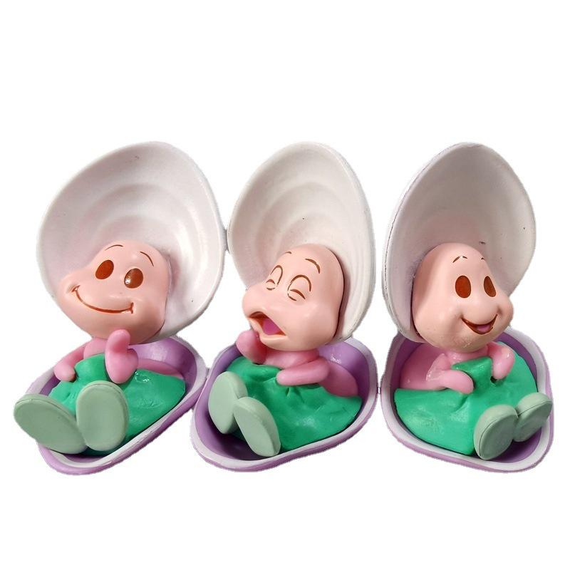 

In-Stock Shell Oyster Baby Set: 3 Oyster Doll Ornament DIY Patch Accessories