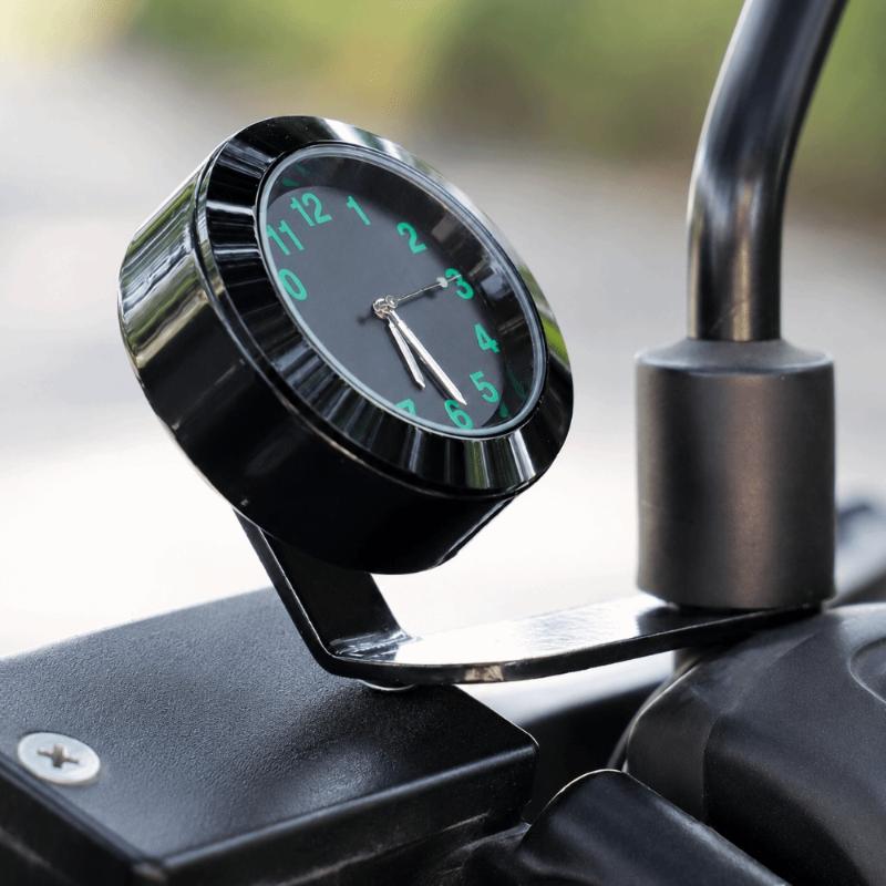 Illuminated Motorcycle Clock Waterproof Anti-Glare HD Display Mini Size for Electric Bikes Outdoor Riding Commuting