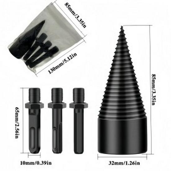 Electric Wood Splitting Cone Drill Bit for Firewood