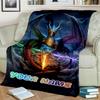 1PC Custom Name Epic Dragon Fantasy Art Flannel Blanket Versatile,all-season Throw Suitable for the Living Room,bedroom,camping,travel,and Gift
