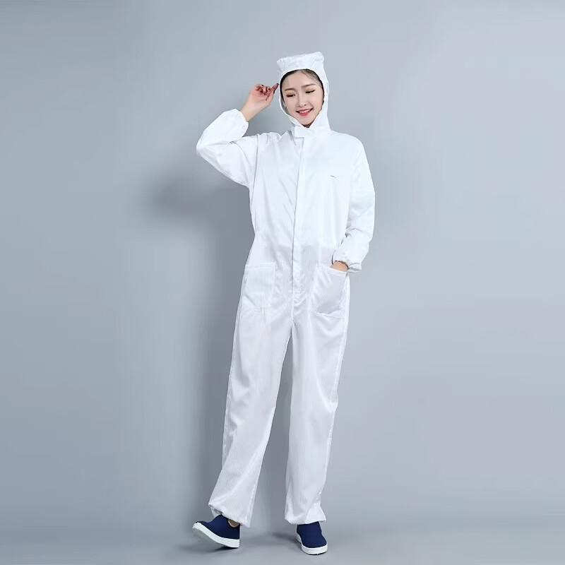 MIAOJIAYI White Anti-static Hooded Cleanroom Coverall
