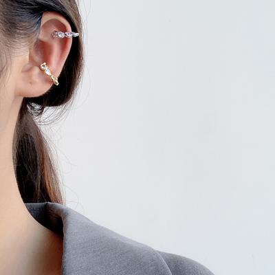 Round Diamond Ear Clip Version Simple Design Female Wind Irregular No Ear Piercing Ear Bone Clip
