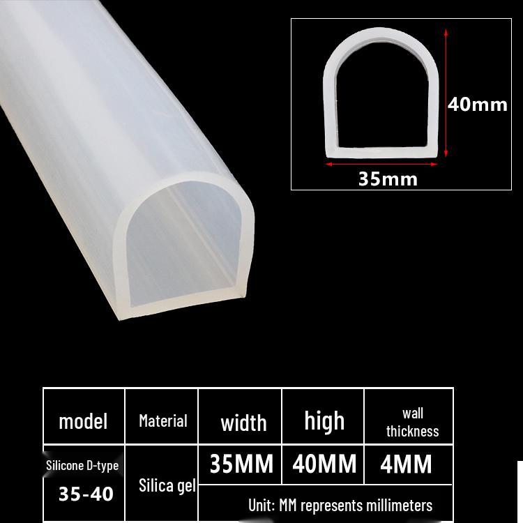D-Shaped Silicone Sealing Strip: High-Temperature, Water-Retaining, Self-Adhesive, Anti-Collision, Shock-Absorbing for Doors & Windows