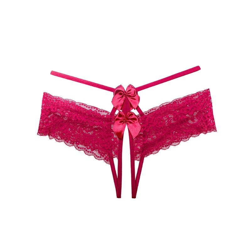 Long night long fun panties open free temptation sexy perspective hollow lace briefs thin women