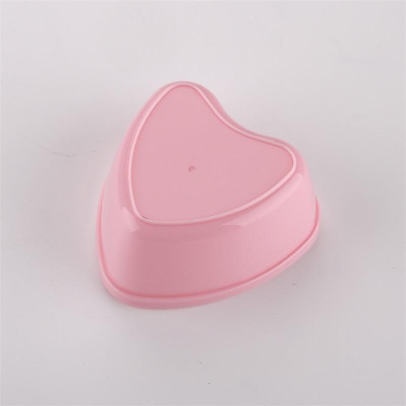 6/12 Pcs Heart Shaped Facial Mask Mixing Bowl With Scraper Plastic Diy Skin Care Tool, Suitable For Family And Salon