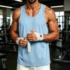 Men's Color Round Neck Tank Top for Outdoor Sports, Casual Gym Muscle Vest