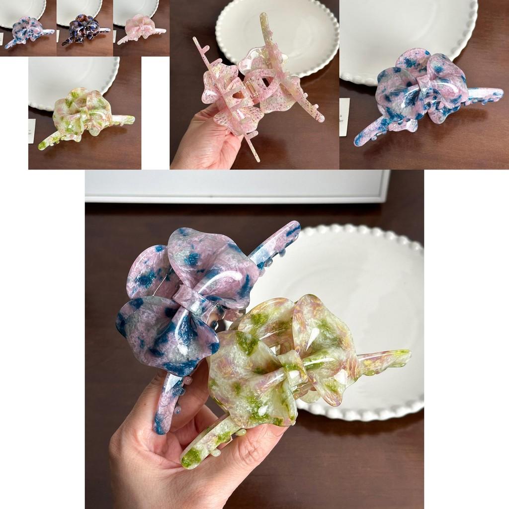 Fashionable 13cm Acetate Hair Claw Clip With Beautiful Bow For Everyday Use