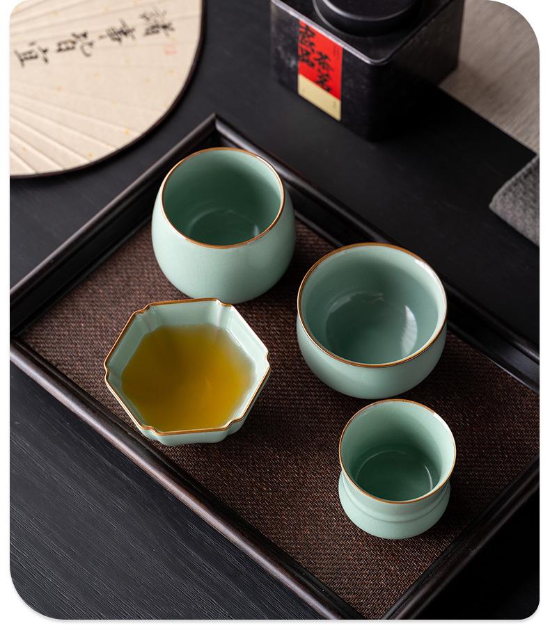 Sky Blue Ru Porcelain Gongfu Tea Master Cup - Personal Tea Tasting Set