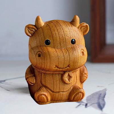 Figurka Zwierzęca Zodiakalna Ręcznie Robiona Drewniana Chińskie Znaki Zodiaku Wielofunkcyjna Miniaturowa Dekoracja Stołu Zodiakalnego Prezent Dla Miłośników Znaków Zodiaku