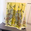 Spring and summer thin print simulation silk brocade sunscreen gorgeous butterfly silk scarf long scarf shawl versatile headscarf scarf