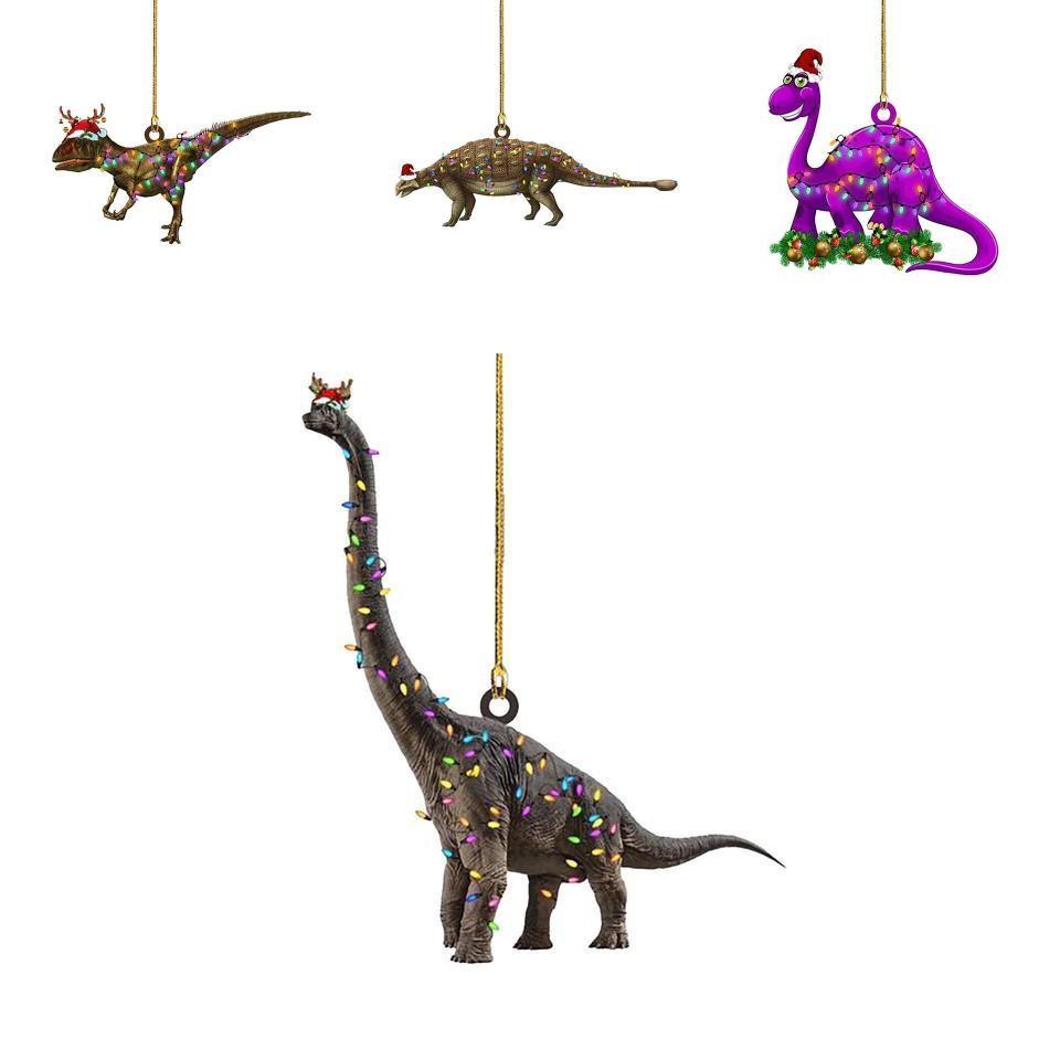 Dinosaur Adorable Acrylic Pendant Car Hanging Ornament For Festive Home Decoration