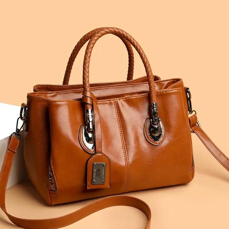 

Fashi Classic Style PU Solid Retro Women s Shoulder Bags 2026 High Quality Ccise Versatile Large Capacity Crossbody Bags світло-коричневого кольору
