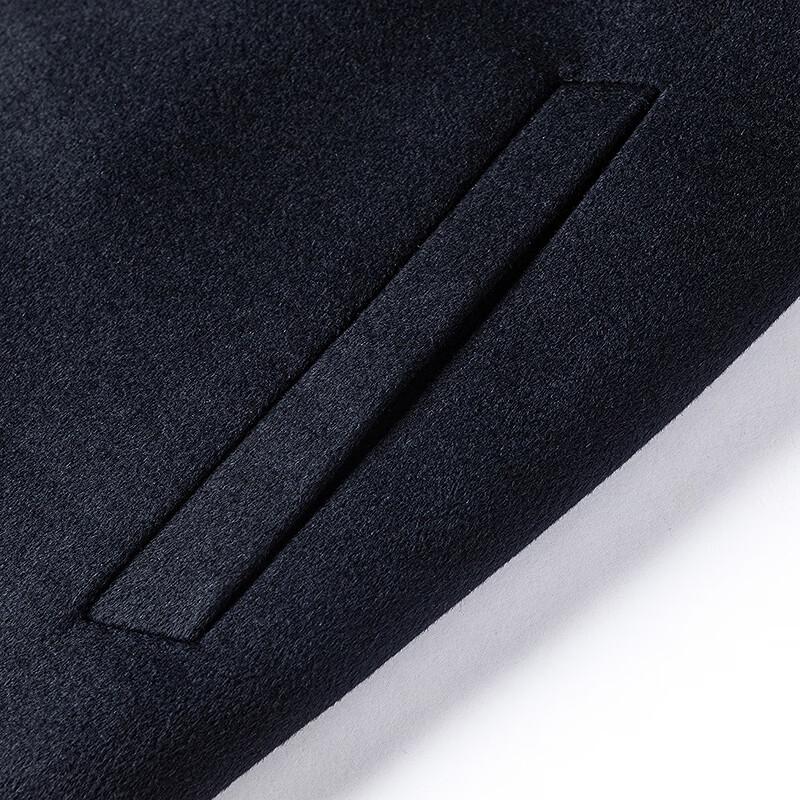 FAPAI Men's Pure Wool Detachable Down Liner Overcoat