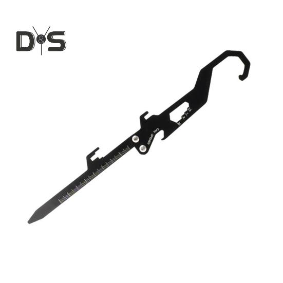 

Катушка з пахощами з нержавіючої сталі Гачок для важких умов для кемпінгу на відкритому повітрі Вішалка для змійок з пахощами Багатофункціональний складаний відкривач для пляшок Лінійка Гайковий ключ Металевий кілок