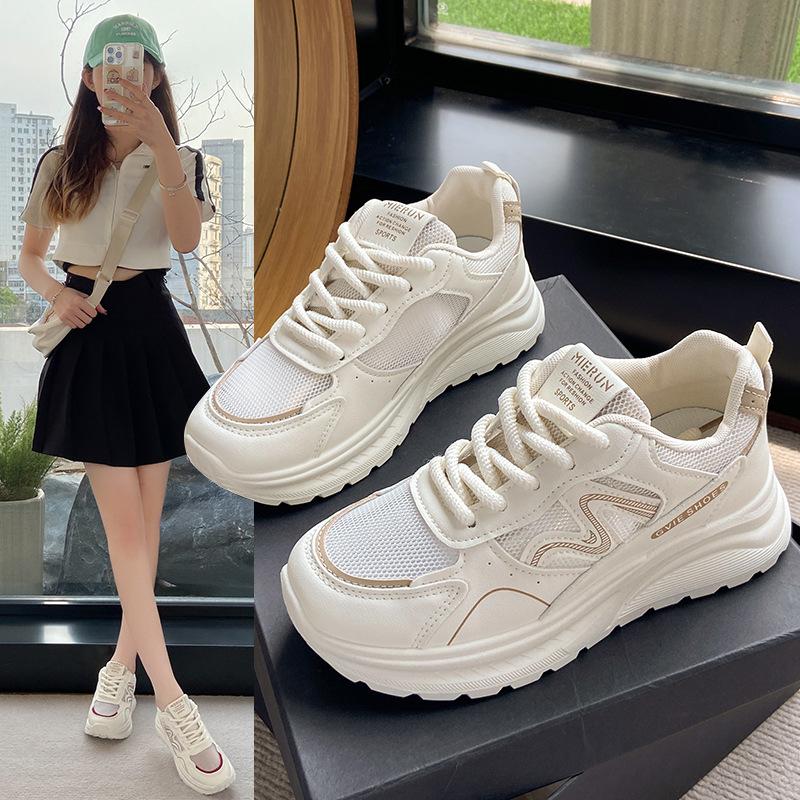 Thick-soled lightweight dad shoes 2025 new summer mesh fashion casual sports shoes are not tired of versatile running shoes