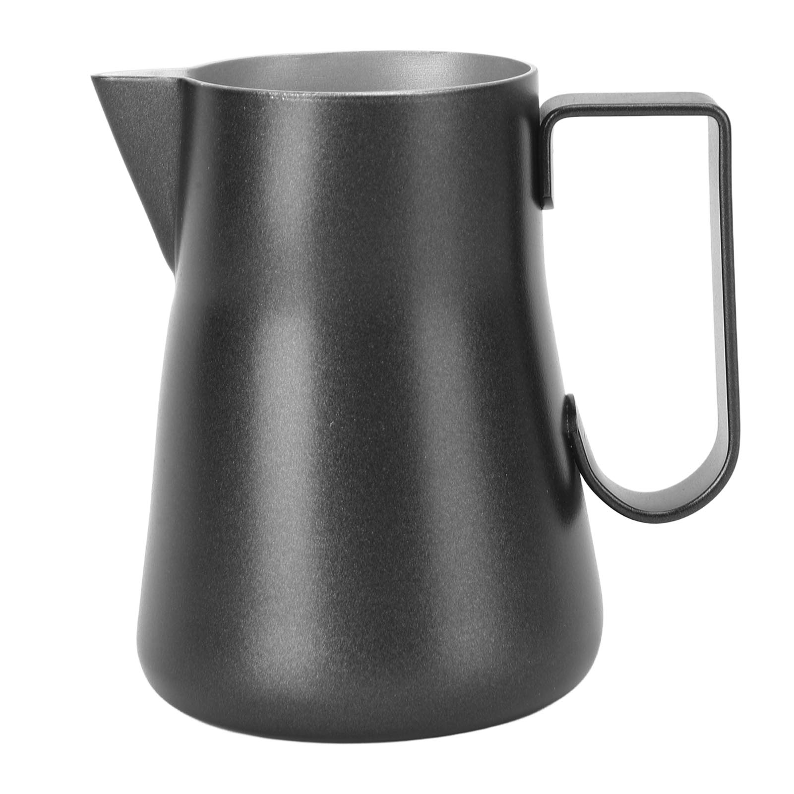 Milk Frothing Pitcher Stainless Steel Frother Jug Mixing Cup Pot for Coffee Drinks 350ml Black nero