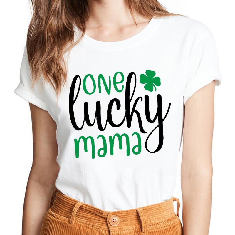 Lattice Mama Bear Letter Print T Shirt Women White Shirts Fashion O-Neck Short Sleeve T-Shirt Summer Tee Casual Top Female Tee