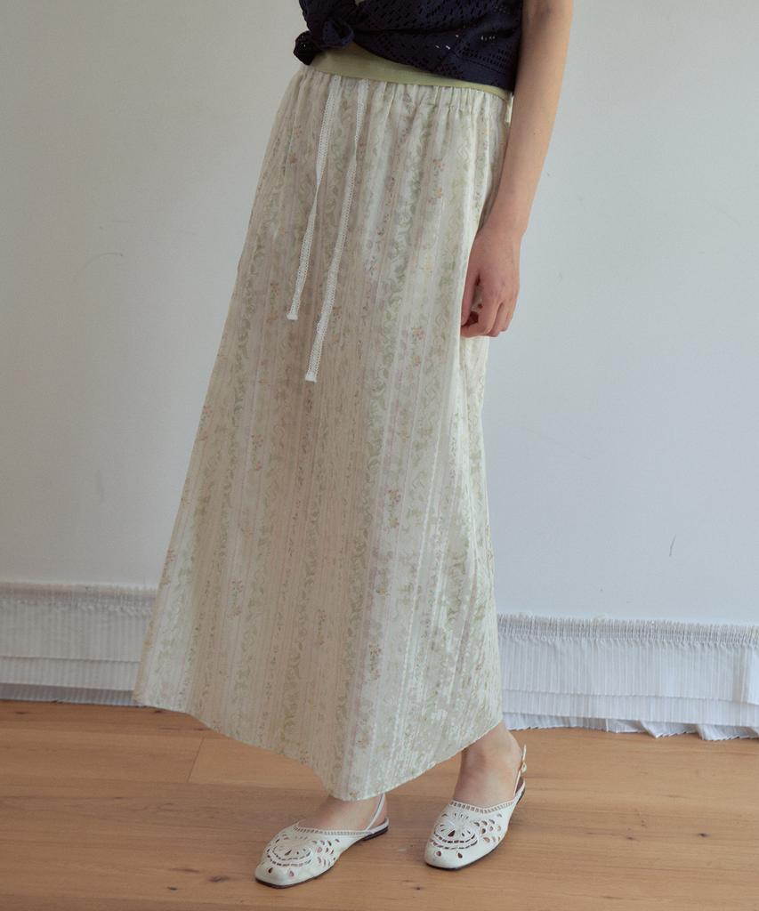 Aueonoseuteljia Cottage Garden Long Skirt_Ivory(Ob6Sk05)