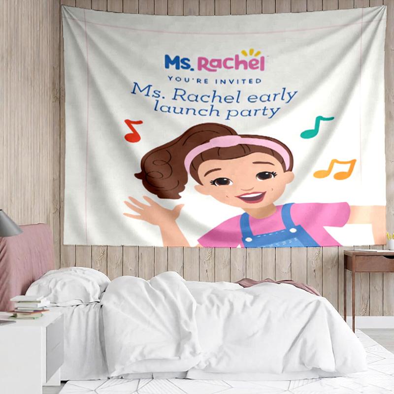 Ms. Rachel Educational Adventures Tapestry for Bedroom Aesthetic Classroom Tapestries Wall Hanging for Living Room Dorm Office,Ideal Creative Gift