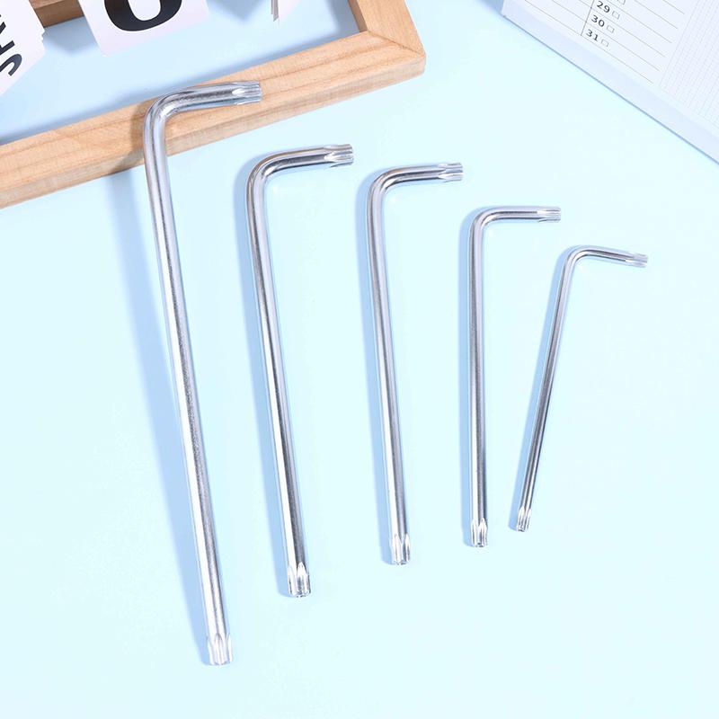 9Pcs/Set Torx Star Wrench Kits Extended Allen Keys Hexagon Spanner Key Set Plum Blossom Dual End L Type Star Screwdriver
