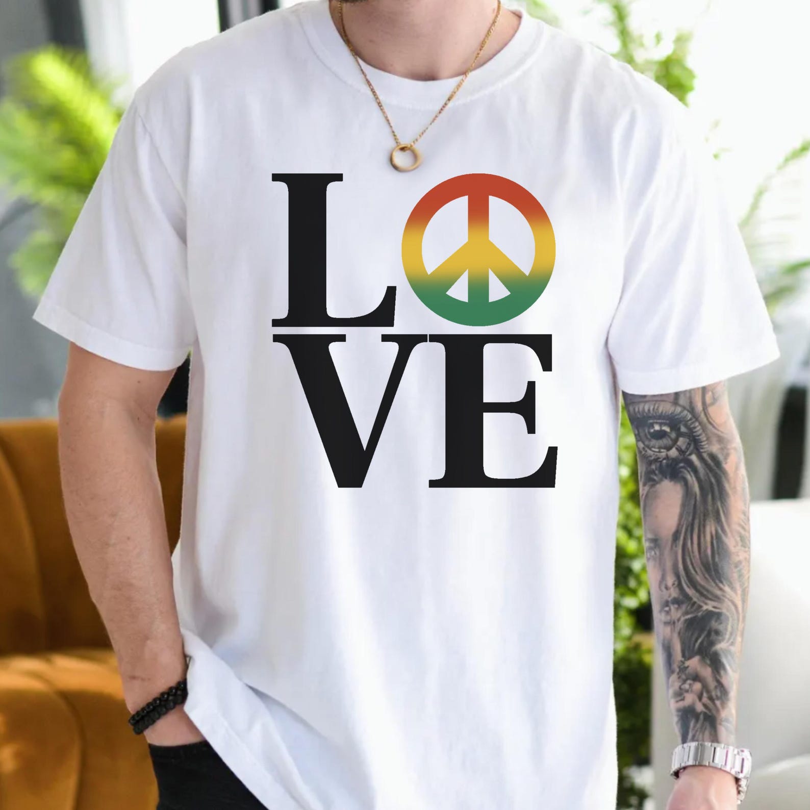One Love Rasta Peace Shirt, Unisex Reggae Vibes Tee XL