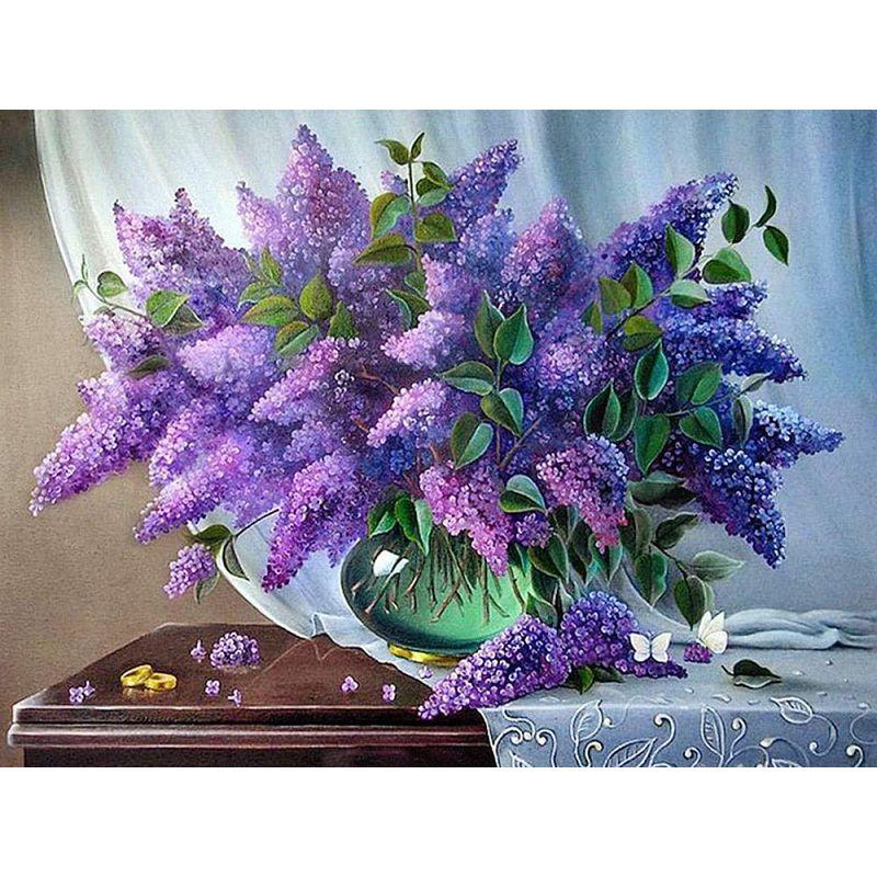 

DIY Алмазная картина Цветок Алмазное искусство Алмазная вышивка Полный круглый дрель Домашний декор Подарок Full Round 20x25CM