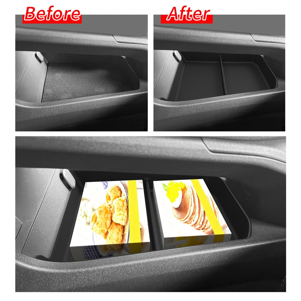 Smabee Left Drive for Toyota BZ4X/BZ 2026- Center Control Lower Layer Storage Box TPE Car Tray Interior Accessories Organizer F1