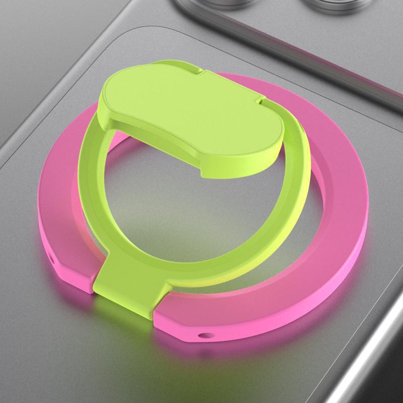 Dual Ring Magnetic Phone Stand Foldable 360 Rotation Magsafe Ring Holder Cute Colorful Portable Phone Grip