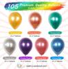 5inch 100/105pcs Multicolored Balloon Set,Suitable for Weddings,Birthdays,Themed Parties,Bridal Shower Parties,Family Gatherings