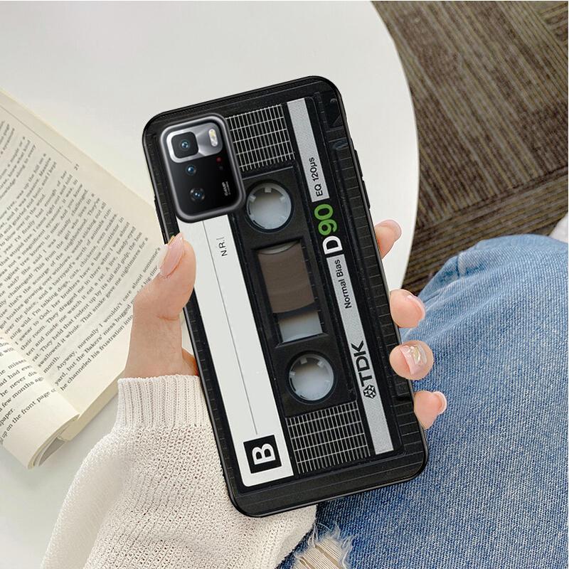 Phone Case For Xiaomi Redmi note 13 12S 12 Pro 11S 11 10 Pro 10S 12S Redmi 13 10 10C 13CClassical Cassette tape Battery Case