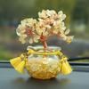 Crystal Money Tree Car Decoration Set - Creative Car Interior Decor Item - Car Decoration Matching Set