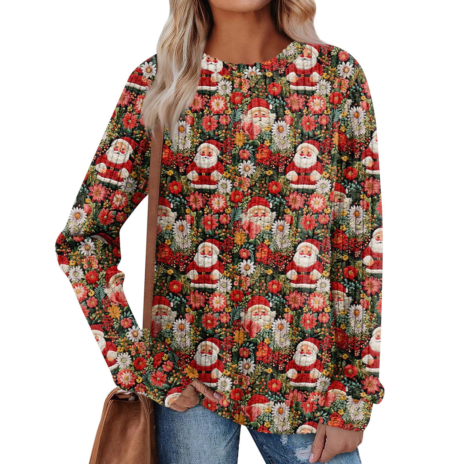 

Женский принт Легкий Топ с круглым вырезом из матового хлопка XL винный