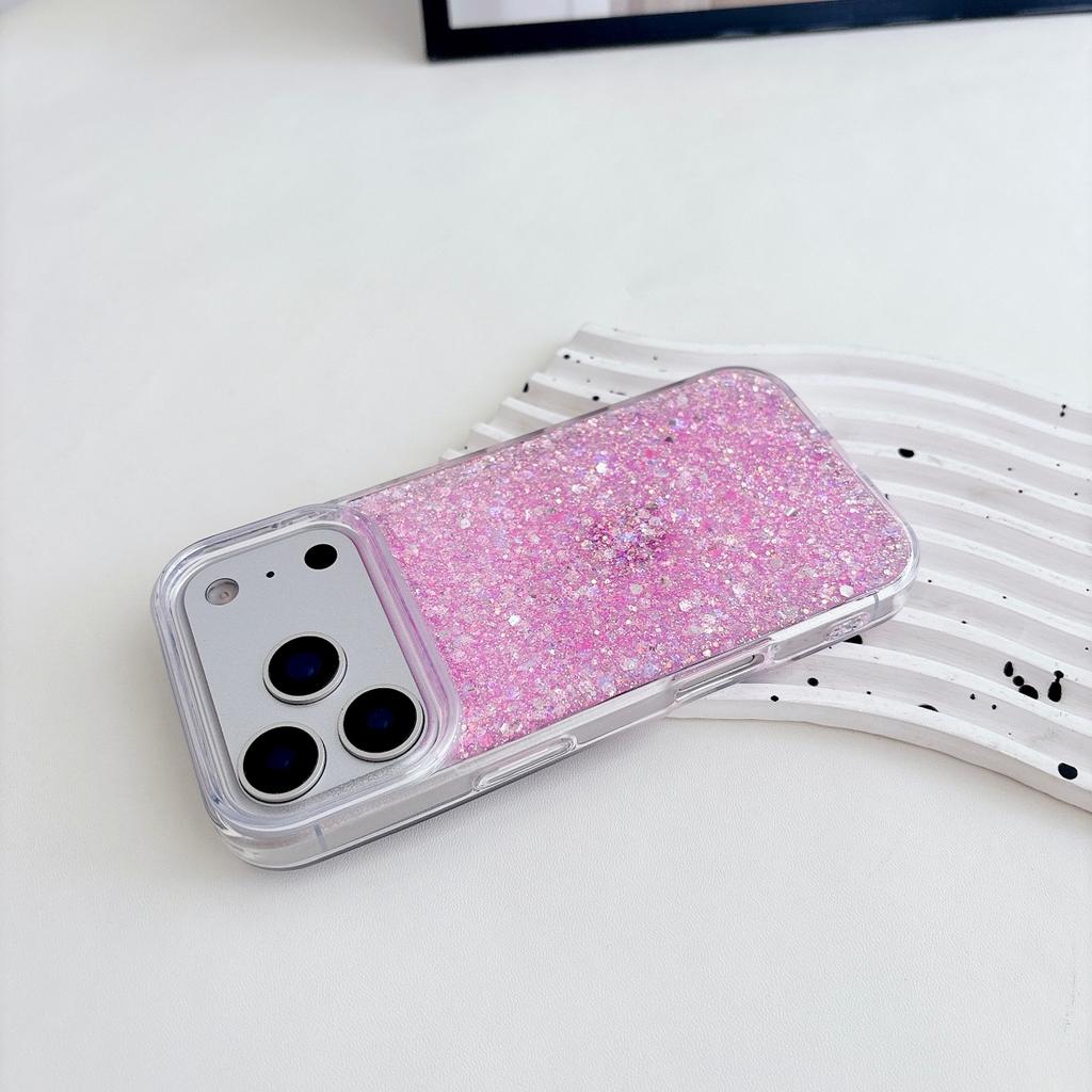 Luxury Bling Glitter Sequins Phone Cases For iPhone 17 Air 16 15 14 13 12 11 Pro Max Plus Soft Silicone Shiny Drop Glue Cover