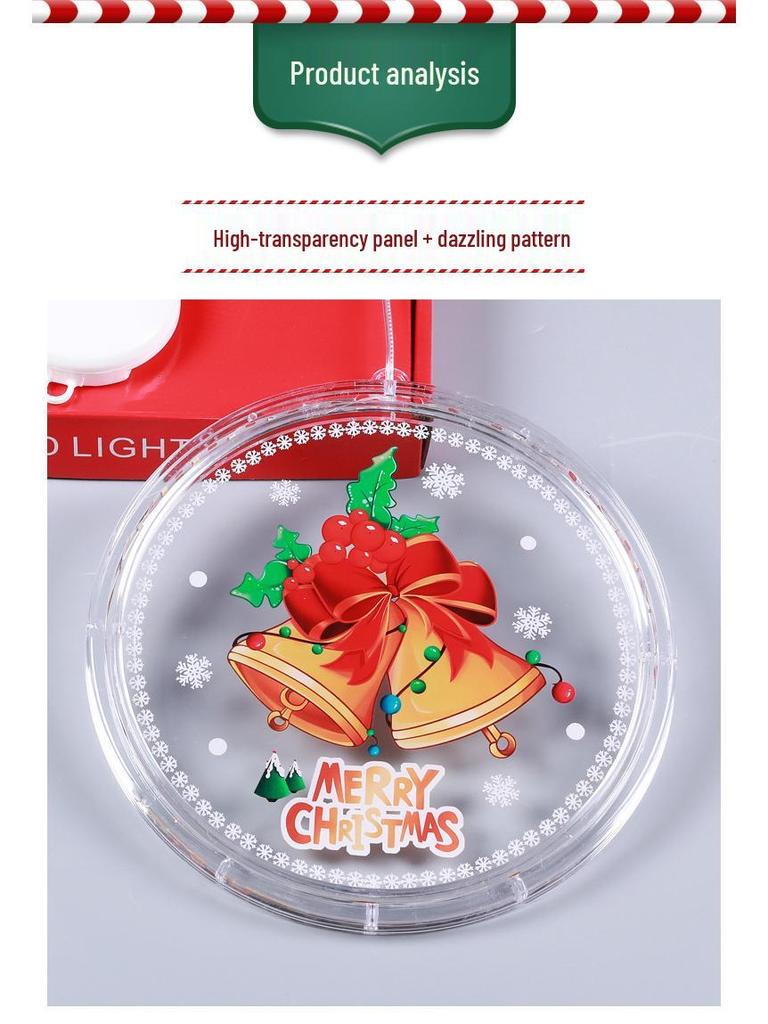 Battery-Operated LED Christmas Luminous Letter String Lights with Suction Cups