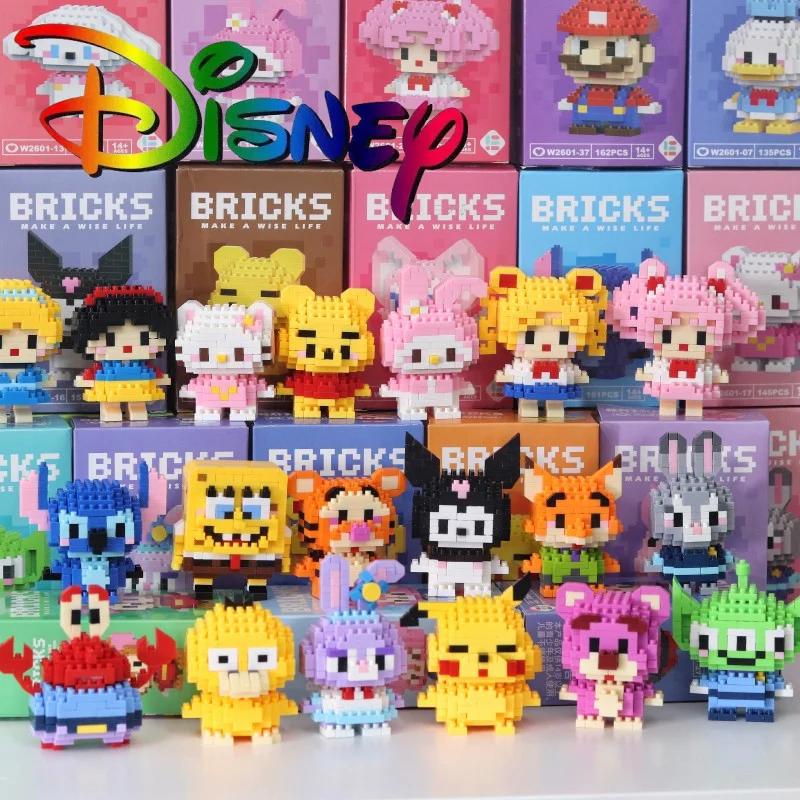Stitch Building Blocks Anime Kawaii Cartoon mini Action Children's Figures Blocks Bricks Assemble DIY Toys Gift for Kids