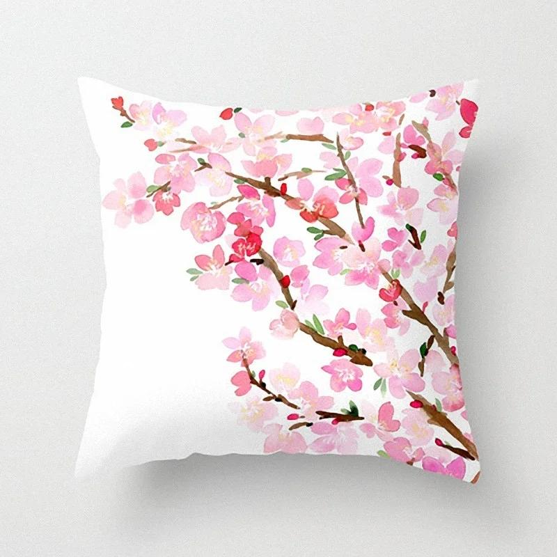 45X45Cm Flower Butterfly Pattern Decorative Cushions Pillowcase Polyester Cushion Cover Throw Pillow Sofa Decoration Pillowcover