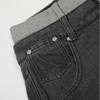 Unisex Streetwear Denim Pants With Dual Waistband Design Loose Fit Straight Leg Jeans Men Women