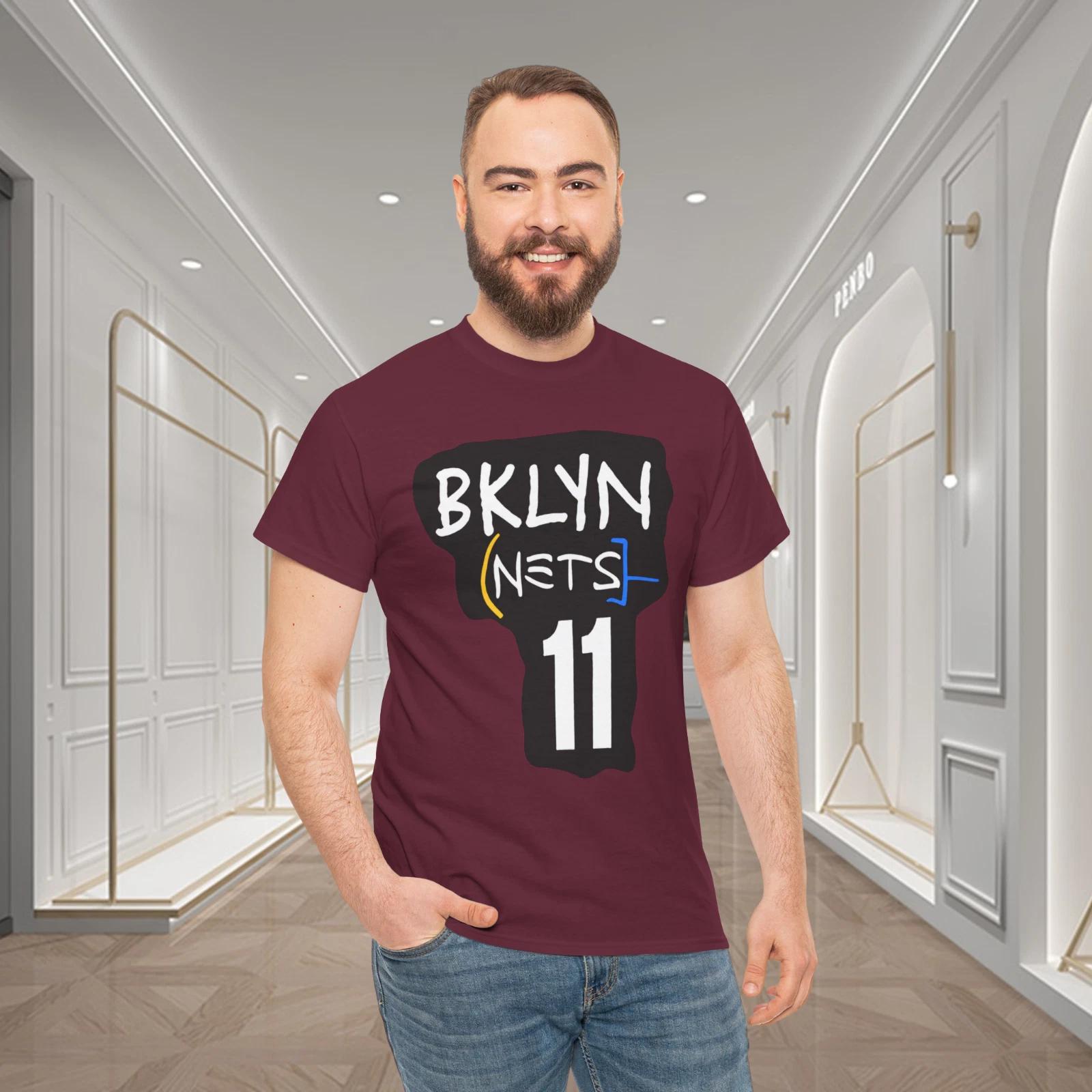 BKLYN Basketball 11 Graphic T-Shirt Red Streetwear Sports Tee M