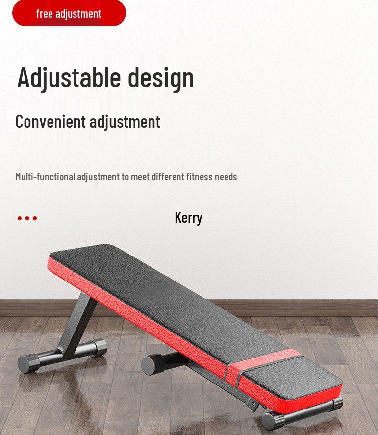 Multi-Functional Foldable Flat Bench for Fitness and Exercise